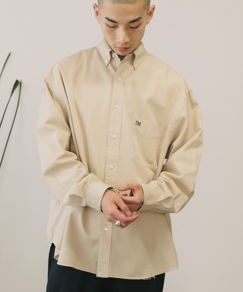 PARROTT CANVAS(パロットキャンバス)の「PARROTT CANVAS/パロットキャンバス PCM BUTTON DOWN SHIRT-TWILL ボタンダウンシャツ(シャツ/ブラウス・レディース・ベージュ・M)」の11枚目の写真