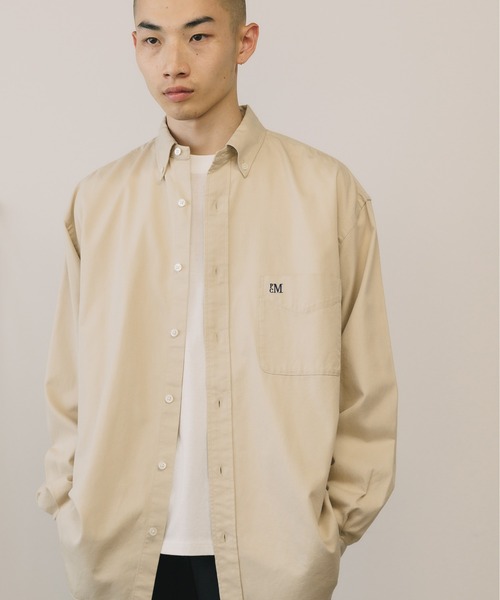 PARROTT CANVAS(パロットキャンバス)の「PARROTT CANVAS/パロットキャンバス PCM BUTTON DOWN SHIRT-TWILL ボタンダウンシャツ(シャツ/ブラウス・レディース・ベージュ・M)」の12枚目の写真