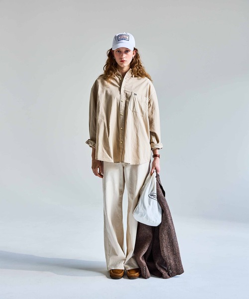 PARROTT CANVAS(パロットキャンバス)の「PARROTT CANVAS/パロットキャンバス PCM BUTTON DOWN SHIRT-TWILL ボタンダウンシャツ(シャツ/ブラウス・レディース・ベージュ・M)」の16枚目の写真
