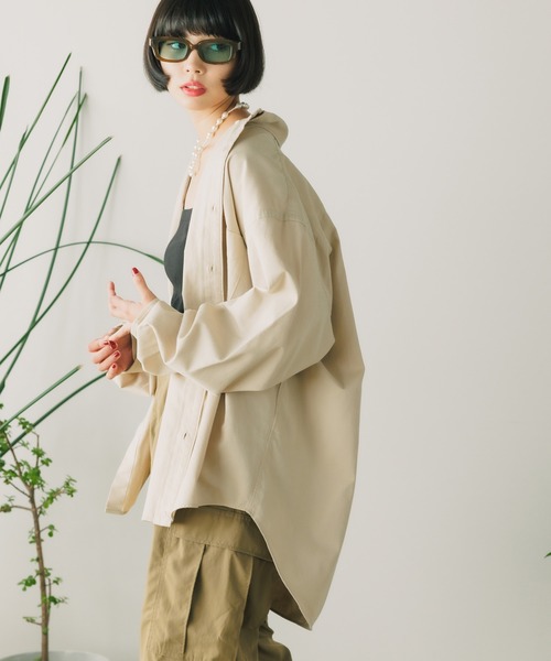 PARROTT CANVAS(パロットキャンバス)の「PARROTT CANVAS/パロットキャンバス PCM BUTTON DOWN SHIRT-TWILL ボタンダウンシャツ(シャツ/ブラウス・レディース・ベージュ・M)」の3枚目の写真