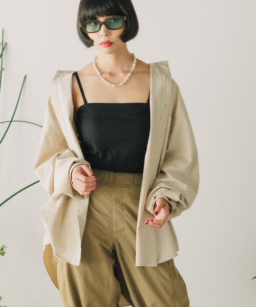 PARROTT CANVAS(パロットキャンバス)の「PARROTT CANVAS/パロットキャンバス PCM BUTTON DOWN SHIRT-TWILL ボタンダウンシャツ(シャツ/ブラウス・レディース・ベージュ・M)」の2枚目の写真