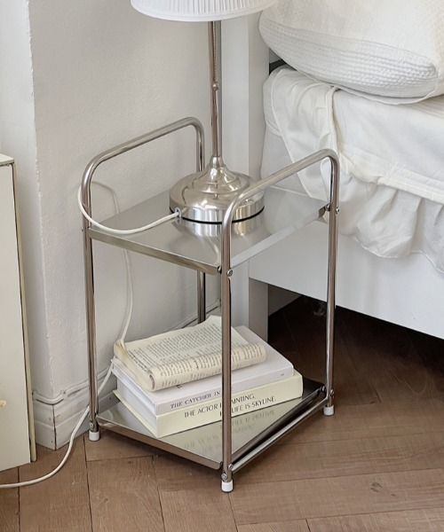 vintage ステンレス サイドテーブル 無機質 モダン ミッドセンチュリー vintage ステンレス サイドテーブル 無機質 モダン ミッド