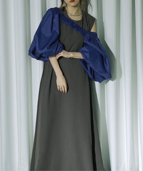 Ezick(エジック)の「Long long オフショルボレロセットドレス(ドレス・レディース・モスグリーン/ブラック/チャコールグレー・FREE)」の10枚目の写真