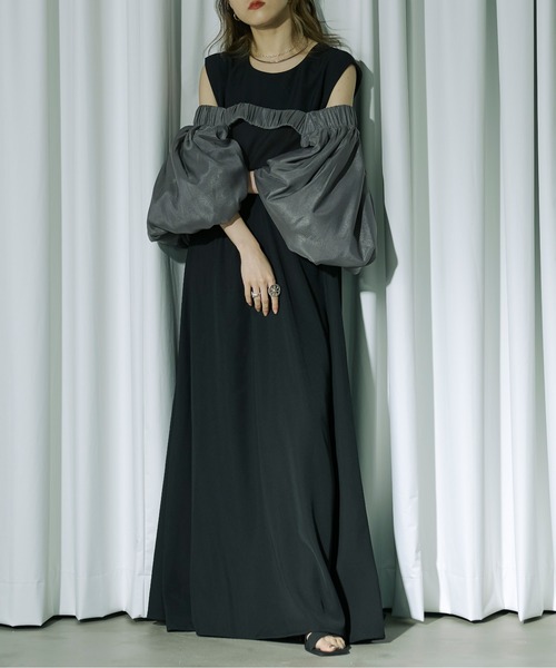 Ezick(エジック)の「Long long オフショルボレロセットドレス(ドレス・レディース・モスグリーン/ブラック/チャコールグレー・FREE)」の20枚目の写真
