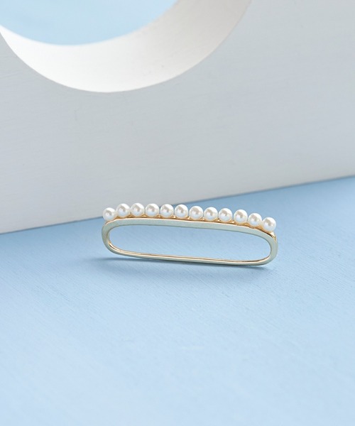 Phoebe(フィービィー)の「パールカートリッジイヤーカフ ゴールド(イヤーカフ・レディース・イエローゴールド/シルバー・FREE)」の4枚目の写真