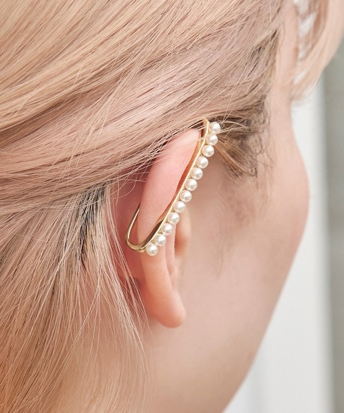 Phoebe(フィービィー)の「パールカートリッジイヤーカフ ゴールド(イヤーカフ・レディース・イエローゴールド/シルバー・FREE)」の9枚目の写真