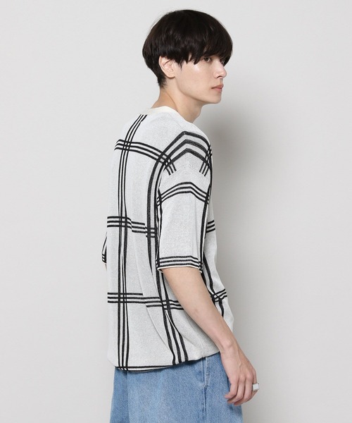 3.3 Field Trip （3.3フィールドトリップ）の「3.3 Field Trip／チェックカーデガン 2976943（カーディガン/ボレロ・メンズ・ブラック/ライトブルー/ホワイト・FREE）」の20枚目の写真