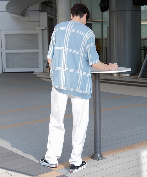 3.3 Field Trip （3.3フィールドトリップ）の「3.3 Field Trip／チェックカーデガン 2976943（カーディガン/ボレロ・メンズ・ブラック/ライトブルー/ホワイト・FREE）」の5枚目の写真
