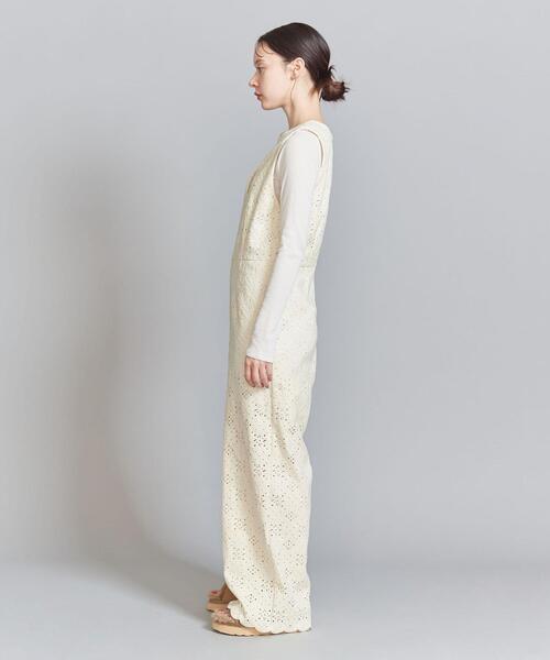 BEAUTY&YOUTH UNITED ARROWS（ビューティーアンドユースユナイテッドアローズ）の「コットンブレンドレース オールインワン（つなぎ/オールインワン・レディース・オフホワイト/その他9/ブラック・S/M）」の5枚目の写真