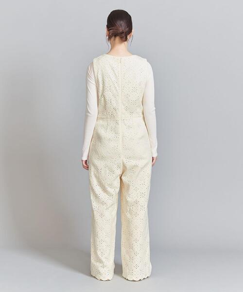 BEAUTY&YOUTH UNITED ARROWS（ビューティーアンドユースユナイテッドアローズ）の「コットンブレンドレース オールインワン（つなぎ/オールインワン・レディース・オフホワイト/その他9/ブラック・S/M）」の6枚目の写真