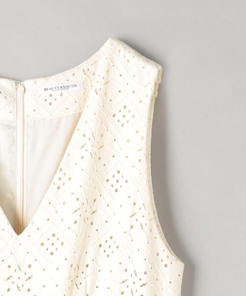 BEAUTY&YOUTH UNITED ARROWS（ビューティーアンドユースユナイテッドアローズ）の「コットンブレンドレース オールインワン（つなぎ/オールインワン・レディース・オフホワイト/その他9/ブラック・S/M）」の16枚目の写真