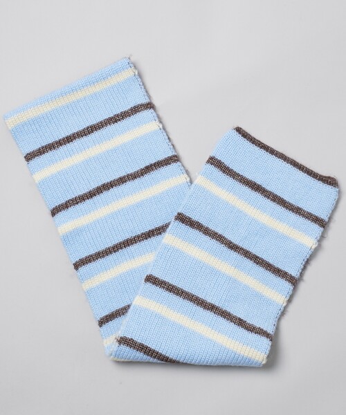 Firsthand（ファーストハンド）の「Firsthand/ファーストハンド マルチボーダーマフラー/マルチボーダーマフラー（マフラー・レディース・オフホワイト/サックスブルー/ピンク/ブラック・ONE SIZE）」の3枚目の写真