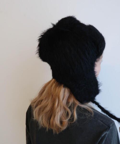 WEGO（ウィゴー）の「WEGO/シャギーイヤーフラップニットキャップ（ニットキャップ/ビーニー・レディース・グレー/オフホワイト/ブラック/ライトピンク・FREE）」の2枚目の写真