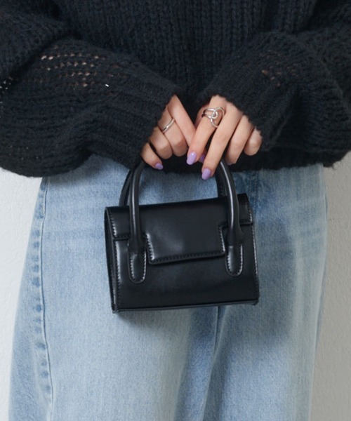 COLONY 2139（コロニートゥーワンスリーナイン）の「フラップミニ2wayバッグ（ショルダーバッグ・レディース・ブラック/ホワイト/シルバー・FREE）」の3枚目の写真