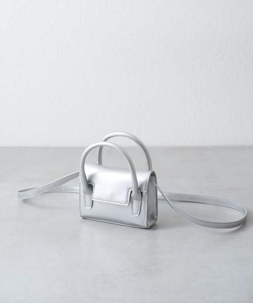 COLONY 2139（コロニートゥーワンスリーナイン）の「フラップミニ2wayバッグ（ショルダーバッグ・レディース・ブラック/ホワイト/シルバー・FREE）」の8枚目の写真