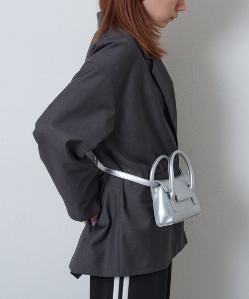 COLONY 2139（コロニートゥーワンスリーナイン）の「フラップミニ2wayバッグ（ショルダーバッグ・レディース・ブラック/ホワイト/シルバー・FREE）」の18枚目の写真