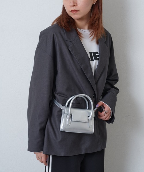 COLONY 2139（コロニートゥーワンスリーナイン）の「フラップミニ2wayバッグ（ショルダーバッグ・レディース・ブラック/ホワイト/シルバー・FREE）」の19枚目の写真