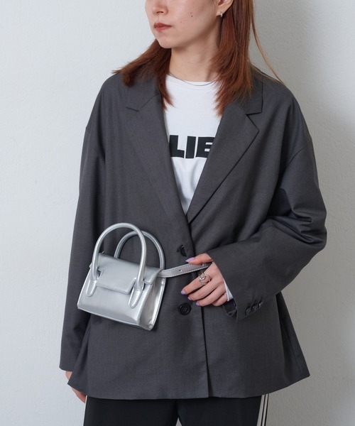COLONY 2139（コロニートゥーワンスリーナイン）の「フラップミニ2wayバッグ（ショルダーバッグ・レディース・ブラック/ホワイト/シルバー・FREE）」の20枚目の写真