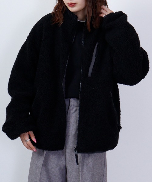 Jungle Storm（ジャングルストーム）の「Sheep boa reversible zip-up blouson / シープボア リバーシブルジップアップブルゾン unisex（ブルゾン・メンズ・オフホワイト/ベージュ/キャメル/ブラック・L/M）」の21枚目の写真