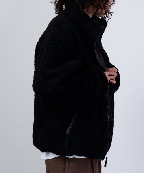 Jungle Storm（ジャングルストーム）の「Sheep boa reversible zip-up blouson / シープボア リバーシブルジップアップブルゾン unisex（ブルゾン・メンズ・オフホワイト/ベージュ/キャメル/ブラック・L/M）」の12枚目の写真