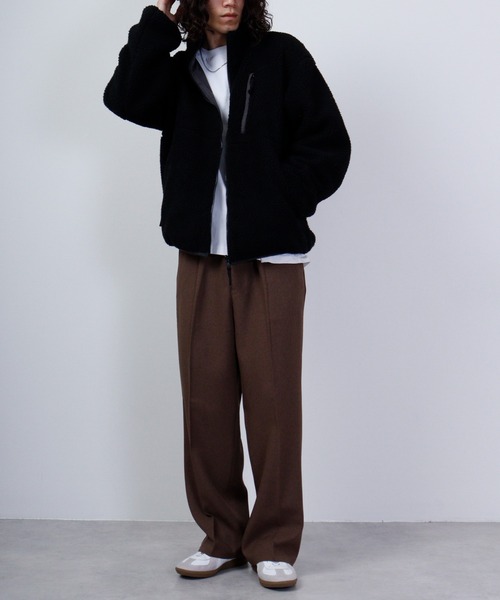Jungle Storm（ジャングルストーム）の「Sheep boa reversible zip-up blouson / シープボア リバーシブルジップアップブルゾン unisex（ブルゾン・メンズ・オフホワイト/ベージュ/キャメル/ブラック・L/M）」の14枚目の写真