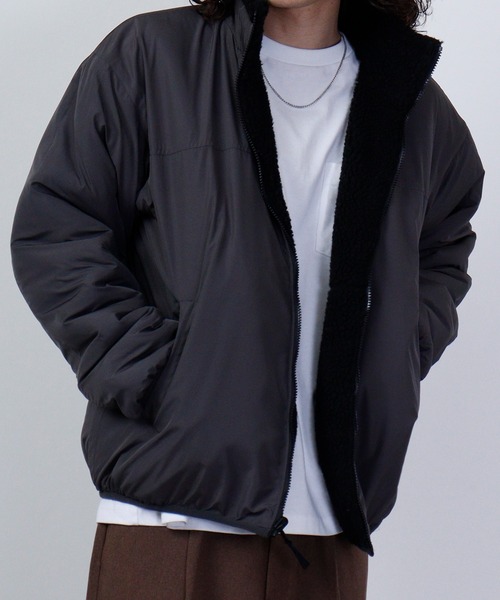 Jungle Storm（ジャングルストーム）の「Sheep boa reversible zip-up blouson / シープボア リバーシブルジップアップブルゾン unisex（ブルゾン・メンズ・オフホワイト/ベージュ/キャメル/ブラック・L/M）」の15枚目の写真