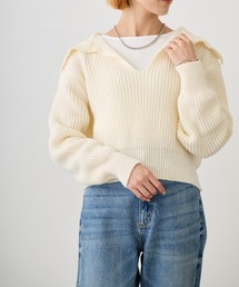 Loco Ocean（ロコオーシャン）の「フード付きプルオーバーショート丈ニット（ニット/セーター）」