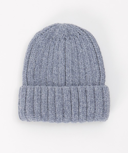 ikka（イッカ）の「モールリブニットワッチ（ニットキャップ/ビーニー・レディース・ダークグレー/ライトパープル/オフホワイト・FREE）」の4枚目の写真