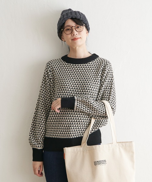 ikka（イッカ）の「モールリブニットワッチ（ニットキャップ/ビーニー・レディース・ダークグレー/ライトパープル/オフホワイト・FREE）」の10枚目の写真