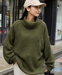 U.S. POLO ASSN. / ユーエスポロアッスン 別注 ロゴ刺繍 ビッグシルエット タートルネックニット