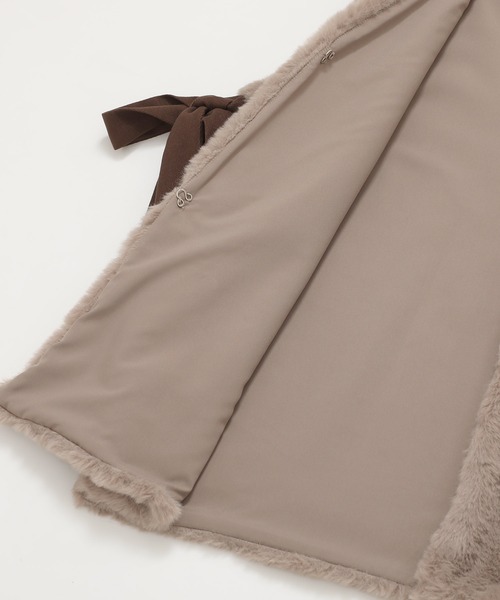 セール】サイドリボンエコファーベスト（ベスト）｜Fit more（フィット