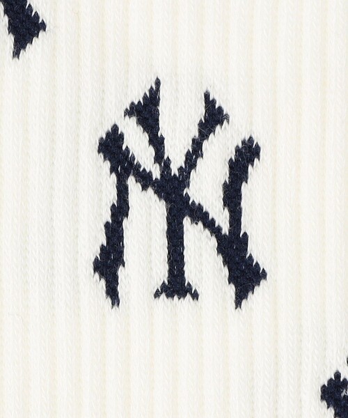 FREAK'S STORE(フリークスストア)の「MLB/エムエルビー MLB TEAM 3LOGO SOCKS/エムエルビー チーム 3ロゴ ソックス(ソックス/靴下・レディース・ホワイト・23.0cm)」の3枚目の写真