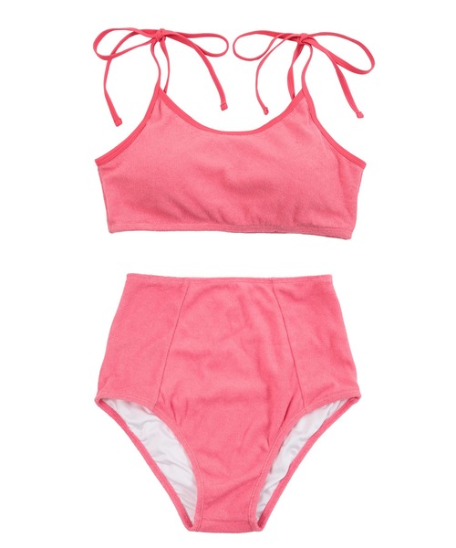 SEA DRESS（シードレス）の「パイル素材パイピングビキニ/水着（水着・レディース・オフホワイト/カーキ/ピンク/チャコール/ブルー/ブラック/ライトグリーン・S/M/L）」の7枚目の写真