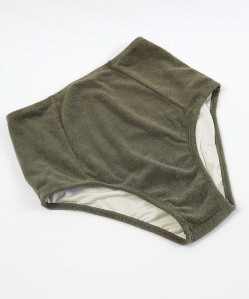 SEA DRESS（シードレス）の「パイル素材パイピングビキニ/水着（水着・レディース・オフホワイト/カーキ/ピンク/チャコール/ブルー/ブラック/ライトグリーン・S/M/L）」の15枚目の写真