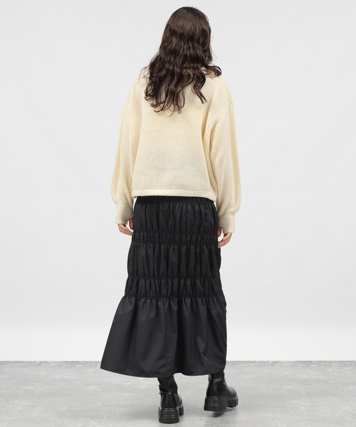 LAKOLE（ラコレ）の「シャーリングスカート / 984165（スカート・レディース・オリーブ/ブラック・SMALL/MEDIUM）」の14枚目の写真