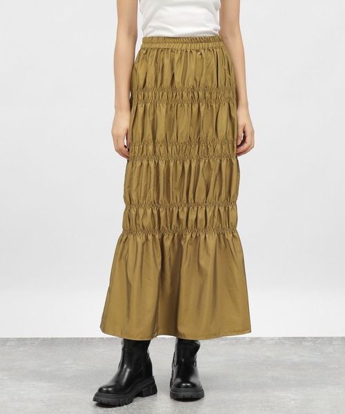 LAKOLE（ラコレ）の「シャーリングスカート / 984165（スカート・レディース・オリーブ/ブラック・SMALL/MEDIUM）」の18枚目の写真