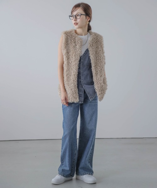 AMELY(エミリー)の「デニムキャミソール(キャミソール・レディース・ブラック/ブルー・フリー/L)」の9枚目の写真