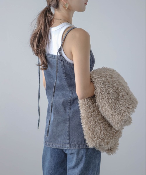 AMELY(エミリー)の「デニムキャミソール(キャミソール・レディース・ブラック/ブルー・フリー/L)」の12枚目の写真
