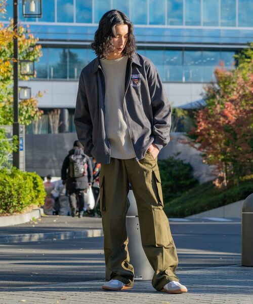 UNIIT（ユニット）の「【UNIIT/ユニット】フェイクスエード　 ワンポイント刺繍　 フルジップブルゾン　コーチジャケット（ブルゾン・メンズ・チャコールグレー/ブラウン/アイボリー・MEDIUM/LARGE）」の5枚目の写真