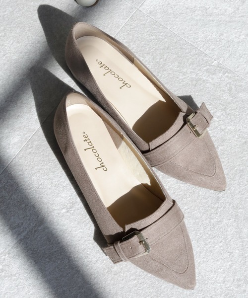 晴雨兼用 ポインテッドトゥ ローファーパンプス【日本製】（ローファー）｜chocolates（チョコラテス）