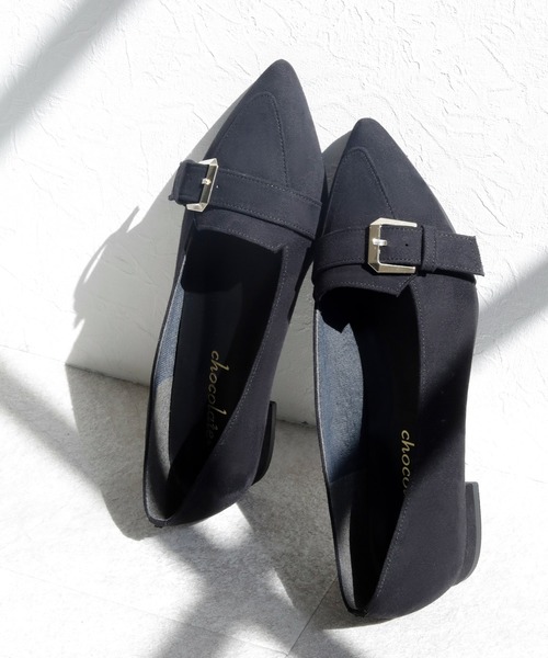 晴雨兼用 ポインテッドトゥ ローファーパンプス【日本製】（ローファー）｜chocolates（チョコラテス）