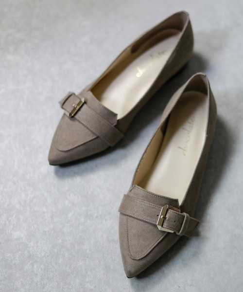 晴雨兼用 ポインテッドトゥ ローファーパンプス【日本製】（ローファー）｜chocolates（チョコラテス）