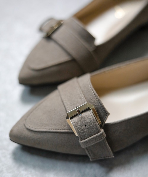 晴雨兼用 ポインテッドトゥ ローファーパンプス【日本製】（ローファー）｜chocolates（チョコラテス）