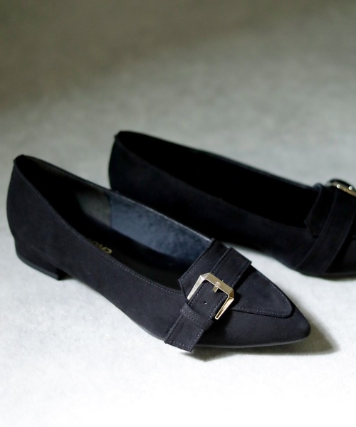 晴雨兼用 ポインテッドトゥ ローファーパンプス【日本製】（ローファー）｜chocolates（チョコラテス）