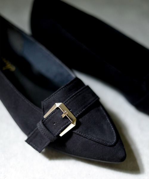 晴雨兼用 ポインテッドトゥ ローファーパンプス【日本製】（ローファー）｜chocolates（チョコラテス）