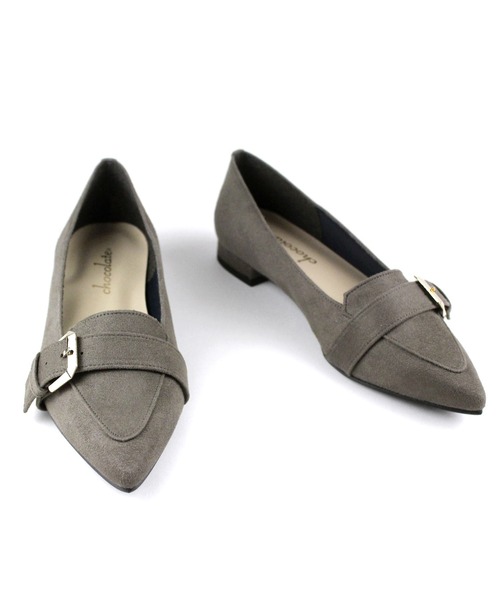 晴雨兼用 ポインテッドトゥ ローファーパンプス【日本製】（ローファー）｜chocolates（チョコラテス）