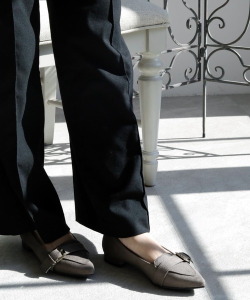 晴雨兼用 ポインテッドトゥ ローファーパンプス【日本製】（ローファー）｜chocolates（チョコラテス）