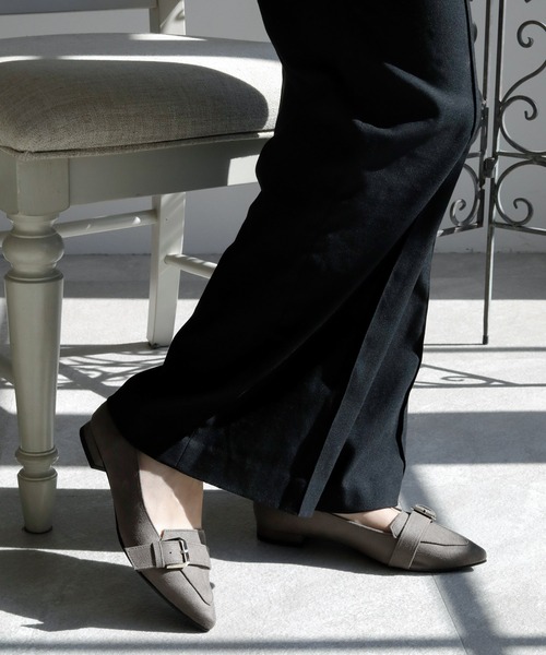 晴雨兼用 ポインテッドトゥ ローファーパンプス【日本製】（ローファー）｜chocolates（チョコラテス）