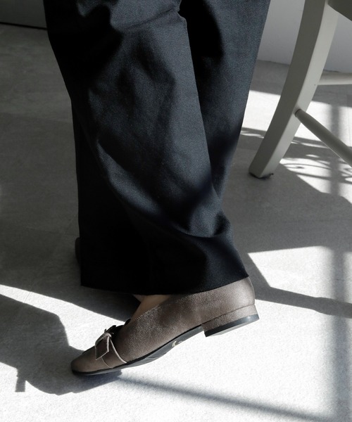 晴雨兼用 ポインテッドトゥ ローファーパンプス【日本製】（ローファー）｜chocolates（チョコラテス）