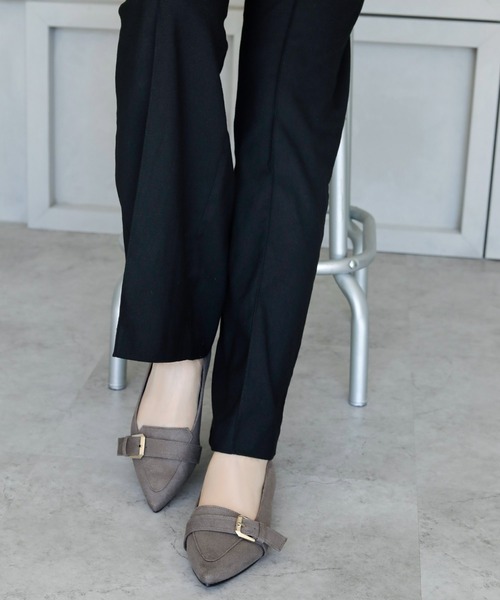 晴雨兼用 ポインテッドトゥ ローファーパンプス【日本製】（ローファー）｜chocolates（チョコラテス）